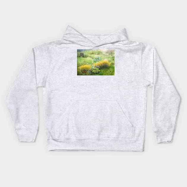 Susan's Field Kids Hoodie by artdesrapides